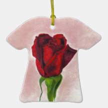 Elegant Red Rose by CricketDiane Christmas Tree Ornaments