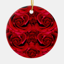 Elegant red rose wedding favours ornaments