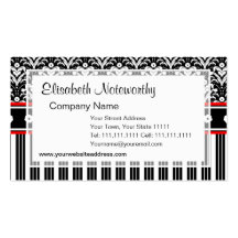 Elegant Retro 1930s Art Deco Floral Damask Business Card Template