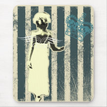 elegant retro grunge sweet  angel  bridal shower mouse pads
