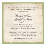 Elegant Sage Green Wedding Invitation