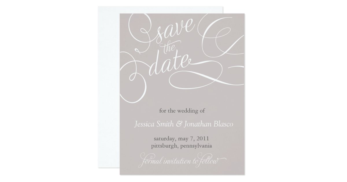 elegant save the date announcement zazzle elegant save the date
