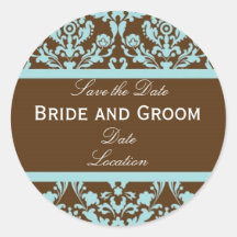Elegant "Save the Date" Large Wedding Sticker