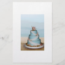Elegant Sea Shell Wedding cake Flyers