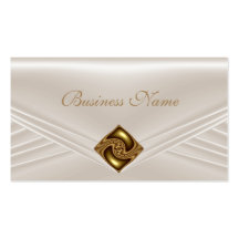 Elegant Sepia Beige Amber Jewel Business Card