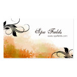 Elegant Spa Manager Business Card - Orange Swirl