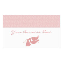 Elegant Stork Pink Business Card