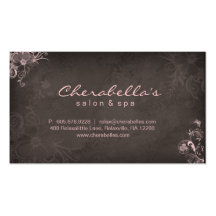 Elegant Stylish Makeup Artist Floral Pink Brown Business Card Templates