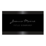 Elegant stylish satin grey border black business cards