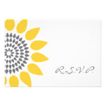Elegant Sunflower RSVP Personalised Invites