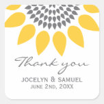 Elegant Sunflower Wedding Favour Stickers