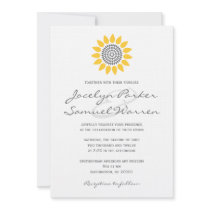 Elegant Sunflower Wedding Custom Invite