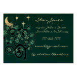 Elegant Swirl Business Card - With Stars