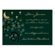 Elegant Swirl Business Card - With Stars