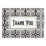 Elegant Taupe Swirls (Thank You) Cards