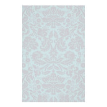 elegant teal blue and midnight damask personalized stationery