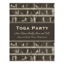 Elegant Toga Party Beautiful Classical Motif Custom Invitations