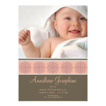 Elegant Victorian Stamp Birth Announcement :: 08