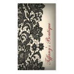 elegant Vintage black Lace Paris fashion Boutique Business Cards