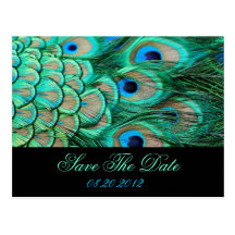 Elegant Vintage Peacock Invitation for Wedding Post Card