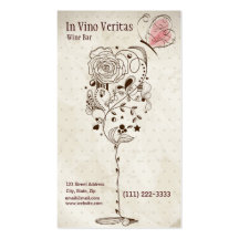 Elegant Vintage Wine Bar Business Card