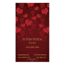 Elegant Vintage Wine Bar Business Card