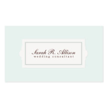 Elegant Wedding Consultant Plaque Business Card