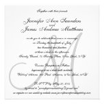Elegant Wedding Invitations Monogram Initial Names