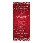 Elegant Wedding Program Winter Sparkle Red Personalized Invitations