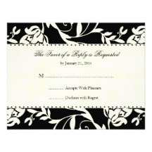 Elegant Wedding RSVP Cards Custom Announcements