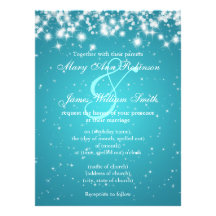 Elegant Wedding Save The Date Winter Sparkle Blue Personalized Invites