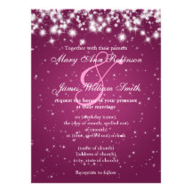 Elegant Wedding Save The Date Winter Sparkle Pink Custom Invitations
