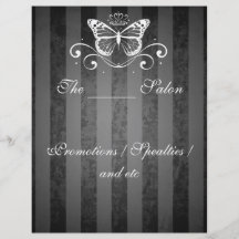 Elegant White Royal Butterfly Beverage Full Colour Flyer