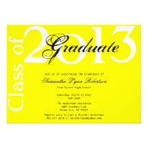 Elegant Yellow Graduation Annoucement/Invitation