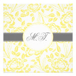 Elegant Yellow Rose Design Birthday Invitation