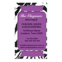 Elegant Zebra Pattern Business Card
