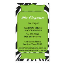 Elegant Zebra Pattern Business Card Template