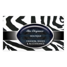 Elegant Zebra Pattern Business Card Template