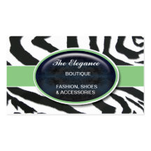 Elegant Zebra Pattern Business Card Templates