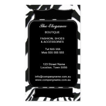 Elegant Zebra Pattern Business Cards