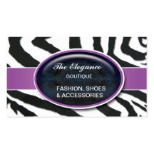 Elegant Zebra Pattern Business Cards