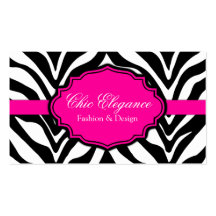 Elegant Zebra Print Business Cards