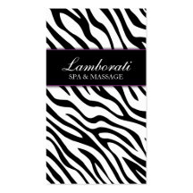 Elegant Zebra Print Fashion Hair Stylist Salon Spa Business Card Templates