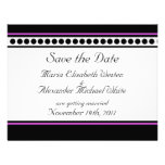 Elegantly Dotted Purple Accent Save the Date Cards Invitations