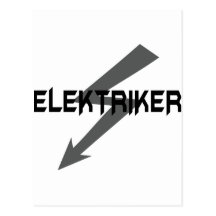 elektriker icon post card