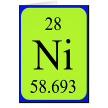 Element 28 card - Nickel