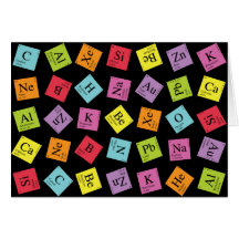 Elementary Periodic (Dark) Greeting Cards