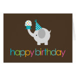 Elephant and Cupcake Birthday Greeting Cards