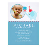Elephant and Cupcake Birthday Personalized Invites