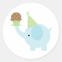 Elephant and Cupcake Stickers